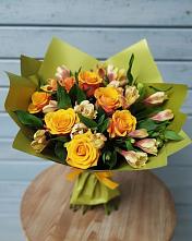 Букет цветов из:  Альстромерии и Розы в Волгограде