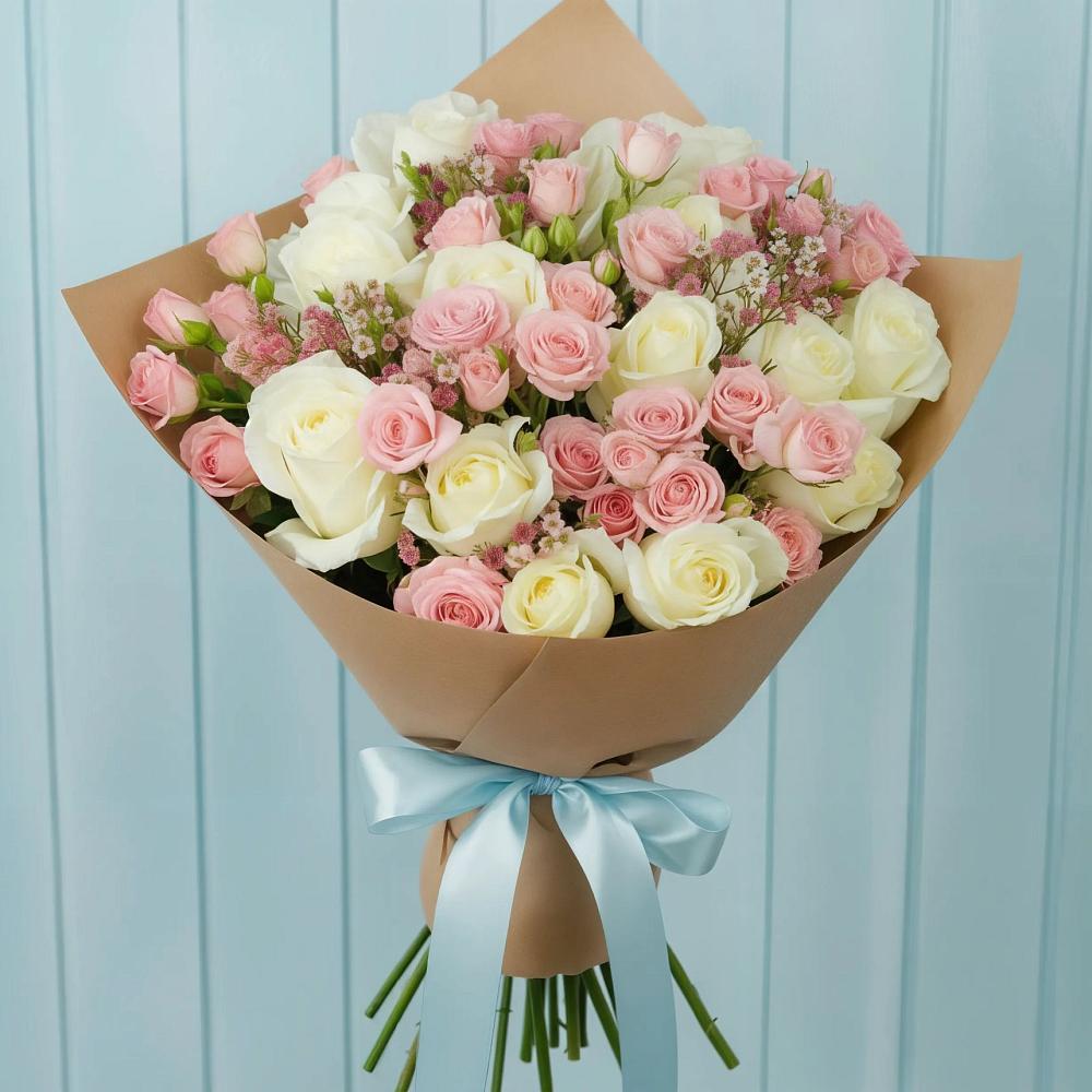 Букет романтичный подарок в Волгограде Букет цветов из: Розы в Волгограде