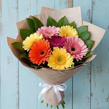 Букет яркий день в Волгограде Букет цветов из:  Герберы в Волгограде