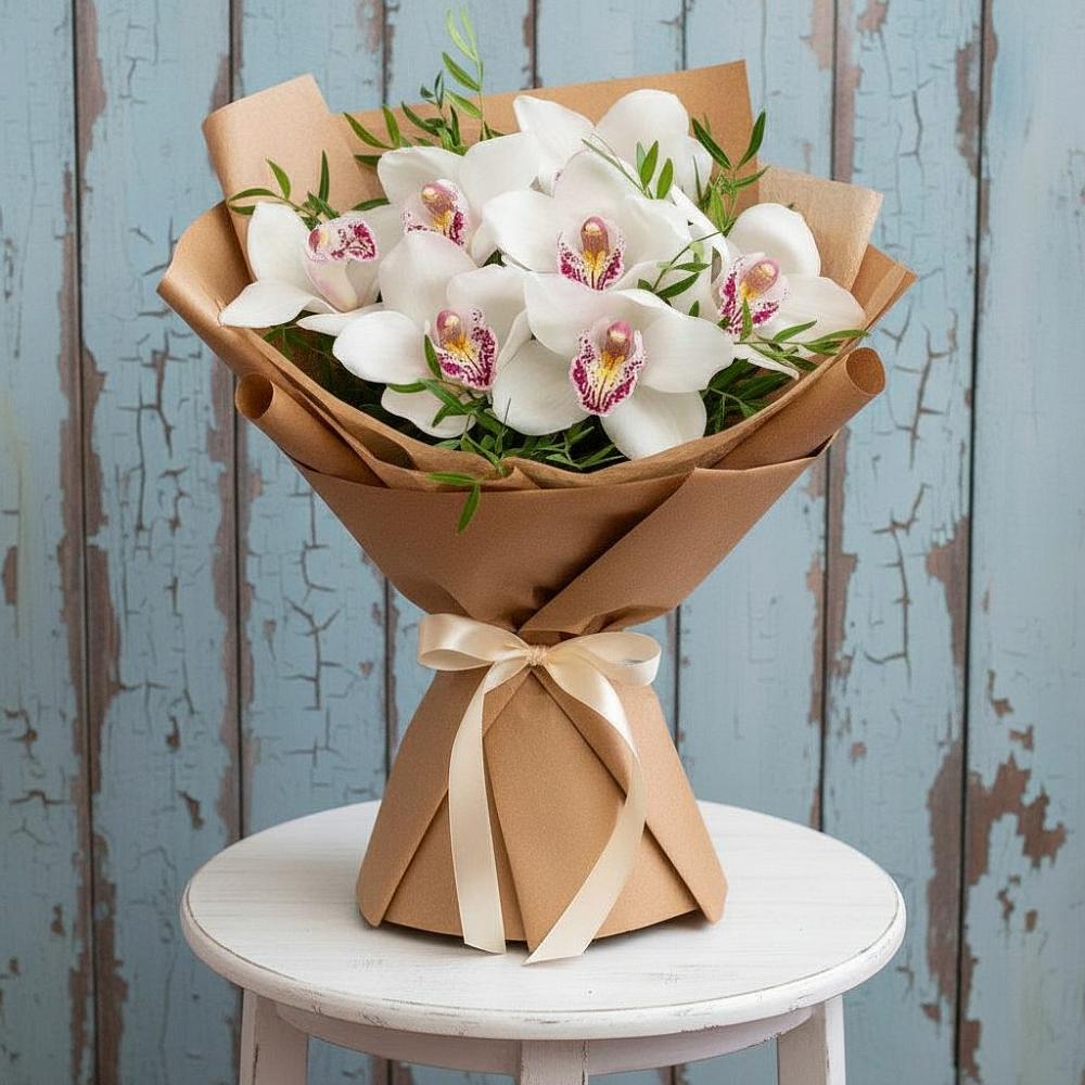 Букет цветов из: Орхидеи и Розы в Волгограде
