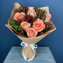 Букет Сплетённые любовью в Волгограде Букет цветов из:  Розы и Альстромерии в Волгограде