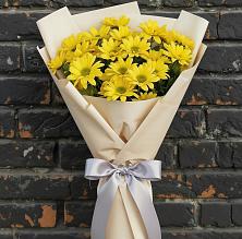 Букет Желтое настроение в Волгограде Букет цветов из:  Хризантемы в Волгограде