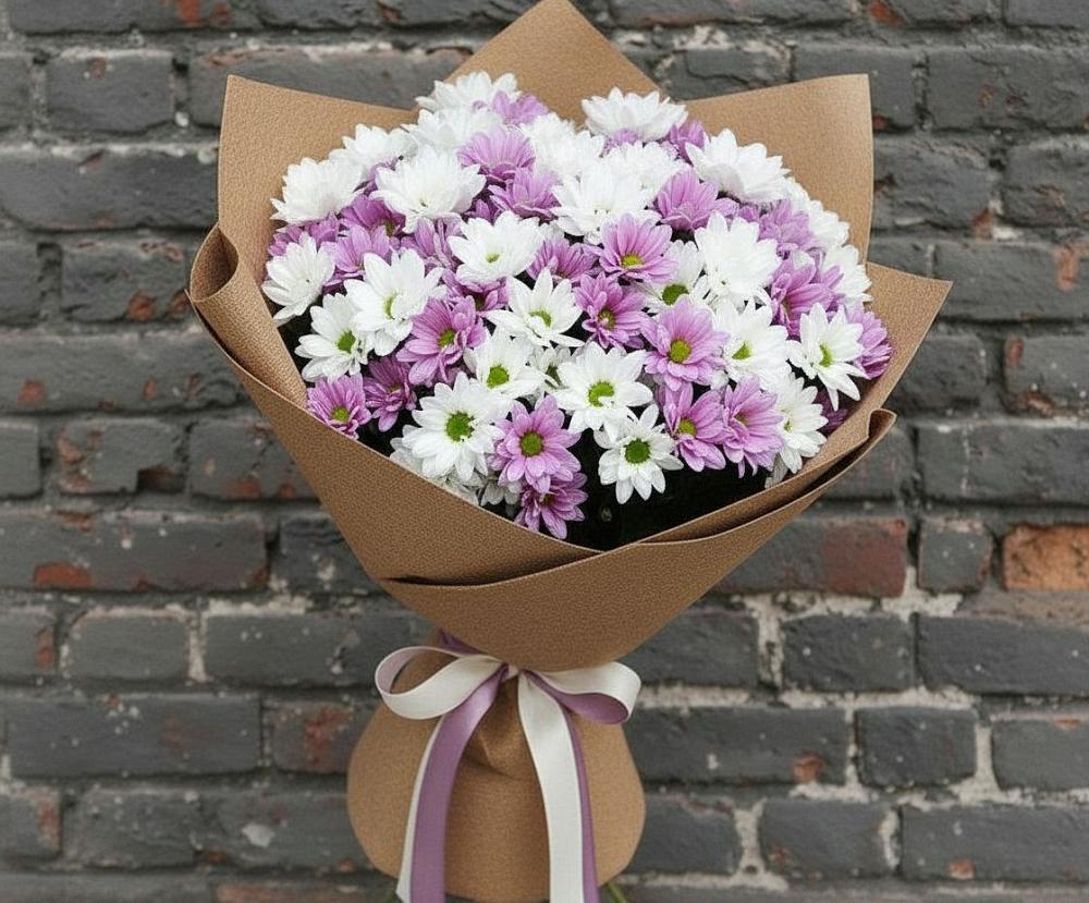 Букет грани совершенства в Волгограде Букет цветов из: Хризантемы в Волгограде