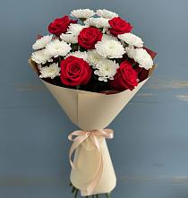 Букет цветов из:  Розы и Хризантемы в Волгограде