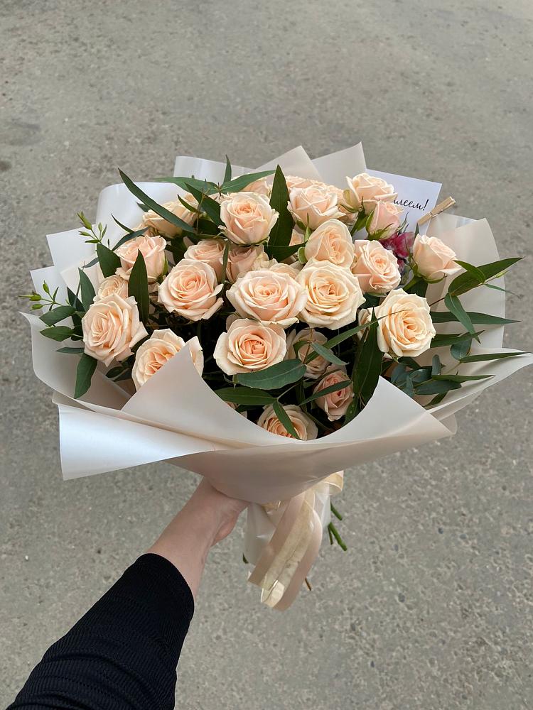 Кремовые розы Латте в Волгограде Букет Кремовые розы Латте в Волгограде