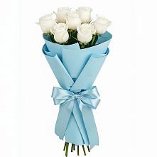 Букет 7 белых роз Проуд в Волгограде