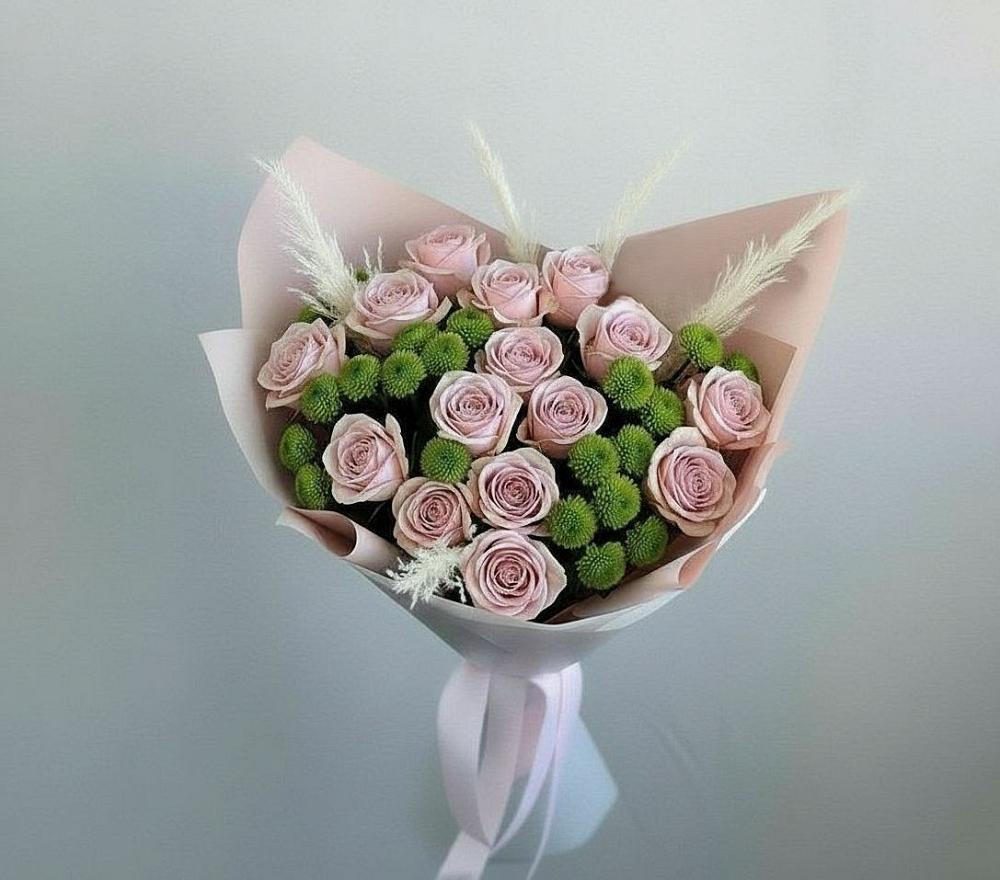 Букет доброе утро в Волгограде Букет цветов из: Розы и Хризантемы в Волгограде