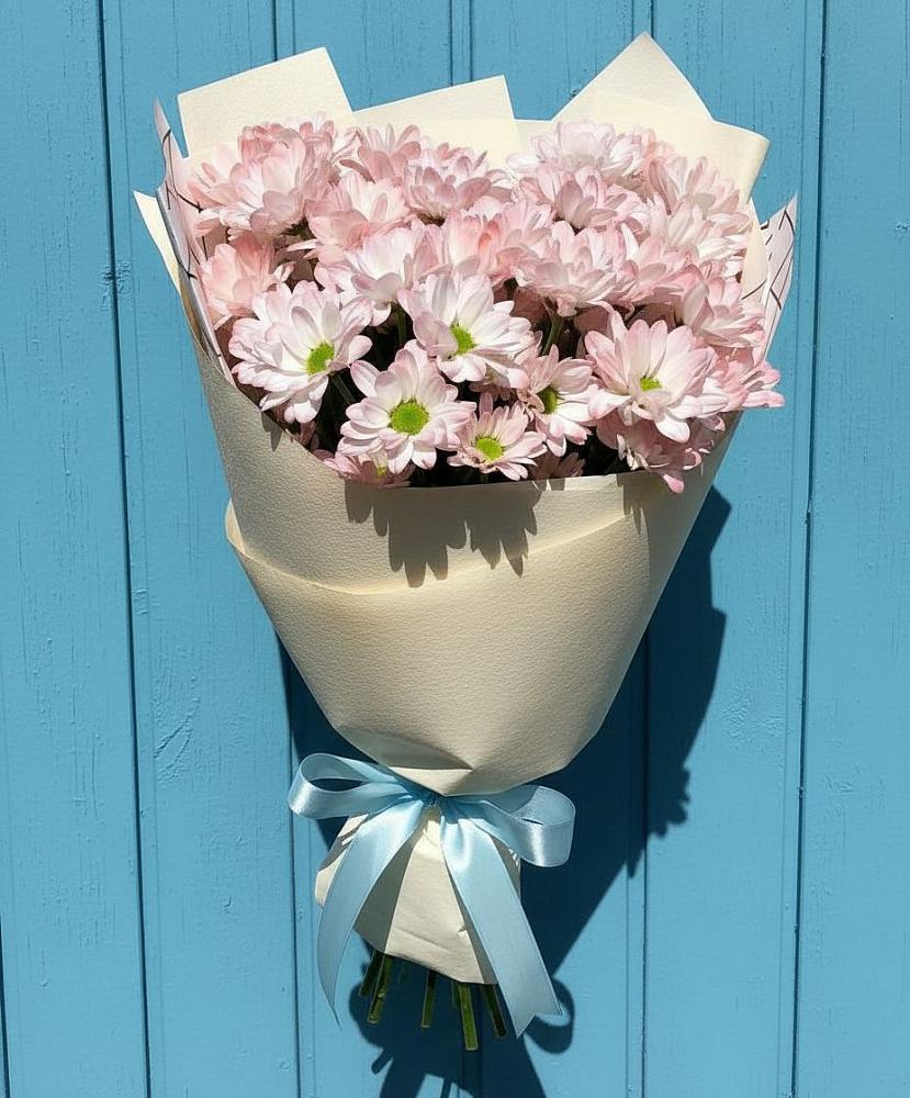 Букет Розовые хризантемы в Волгограде Букет цветов из: Хризантемы в Волгограде