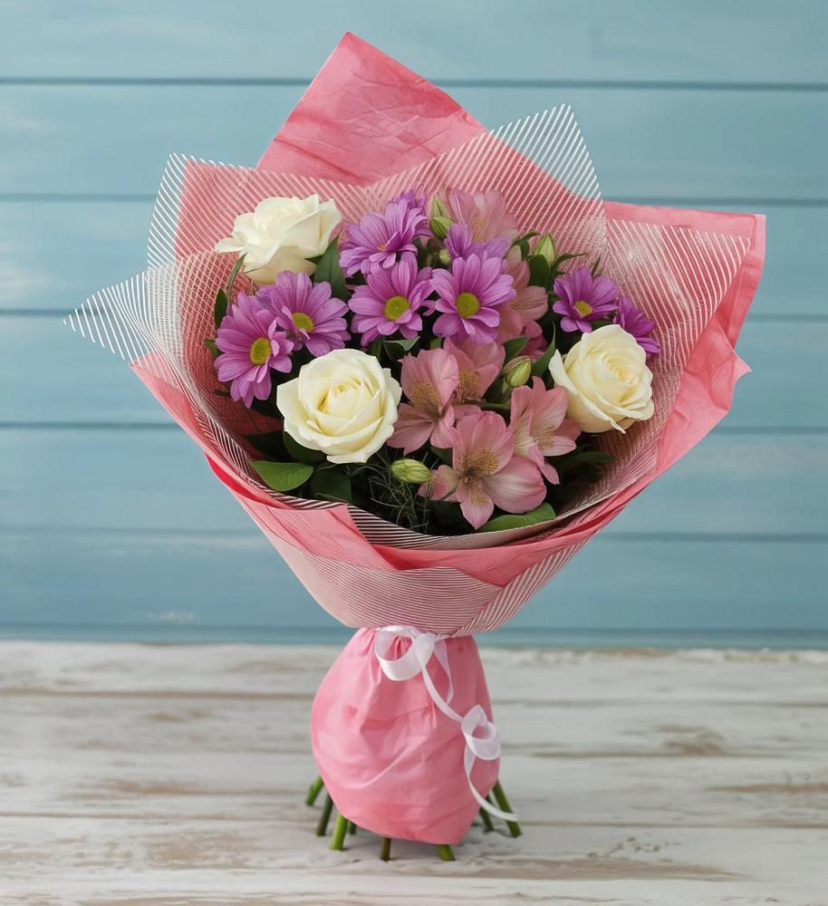 Букет комплимент в Волгограде Букет цветов из: Герберы в Волгограде