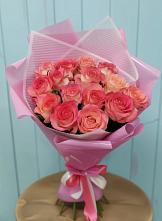 Букет 15 Розовых роз Равель #REPLACE_PRED# Волгограде